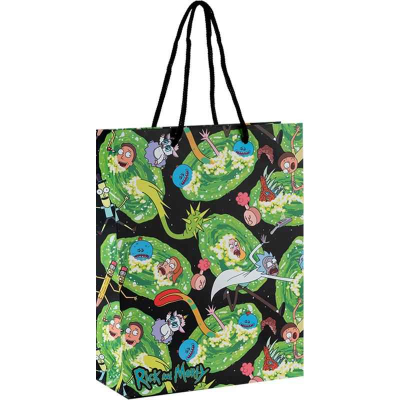 Пакет бумажный подарочный Kite Rick and Morty RM24-265, 18х24см