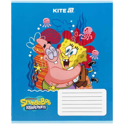 Зошит шкільний Kite SpongeBob SquarePants SB25-235, 12 аркушів, коса лінія