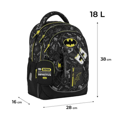 Шкільний набір Kite DC Batman SET_DC25-700M (рюкзак, пенал, сумка)