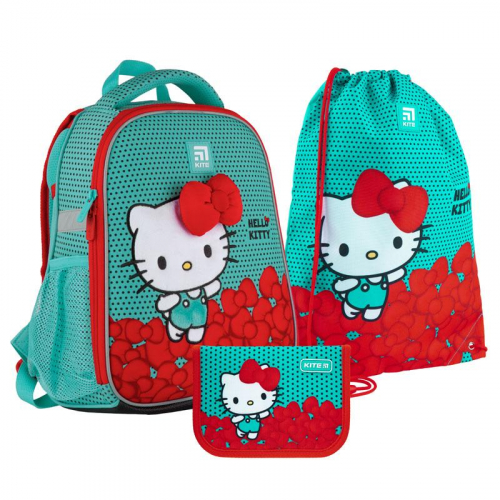 Шкільний Набір Рюкзак + Пенал + Сумка для взуття Kite Education Hello Kitty SET_HK21-555S