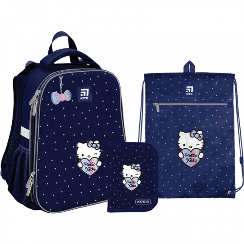 Школьный набор рюкзак + пенал + сумка для обуви Kite Education Hello Kitty SET_HK22-531M