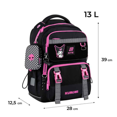 Шкільний набір Kite Kuromi SET_HK25-1022M (рюкзак, пенал, сумка)