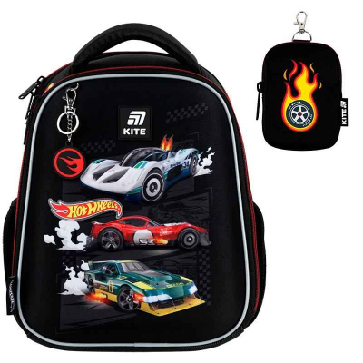 Шкільний набір Kite Hot Wheels SET_HW25-555S (рюкзак, пенал, сумка)