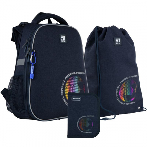 Шкільний набір рюкзак + пенал + сумка для взуття Kite Education Football set_K21-531M-6