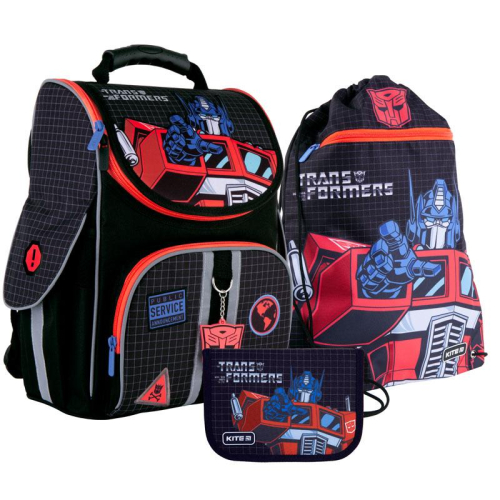 Школьный Набор Рюкзак + Пенал + Сумка для Обуви Kite Education Transformers SET_TF21-501S