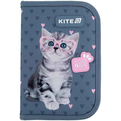 Пенал школьный Kite Studio Pets SP25-622-1 без наполнения 1 отделение, 2 отворота