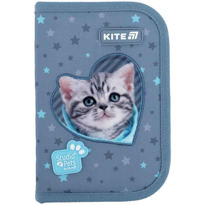 Пенал школьный Kite Studio Pets SP25-622-3 без наполнения 1 отделение, 2 отворота