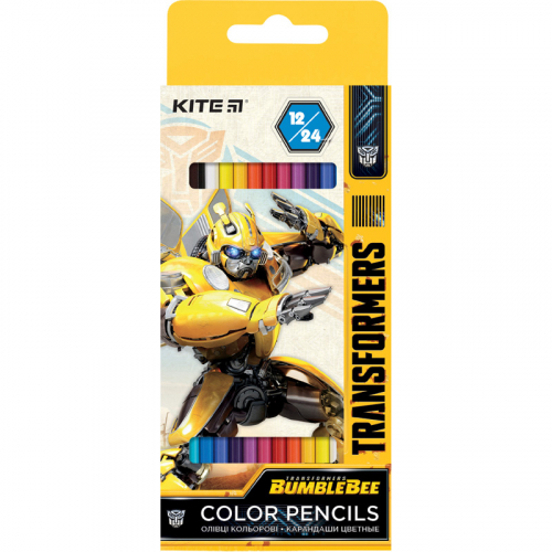 Олівці кольорові двосторонні Kite Transformers TF20-054, 12 шт.