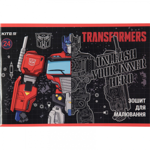 Зошит для малювання Kite Transformers TF20-242, 24 аркуша