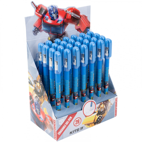 Ручка гелевая "пиши-стирай" Kite Transformers TF21-068, синяя