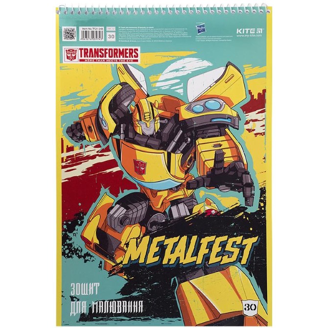 Тетрадь для рисования Transformers TF21-243, 30 листов