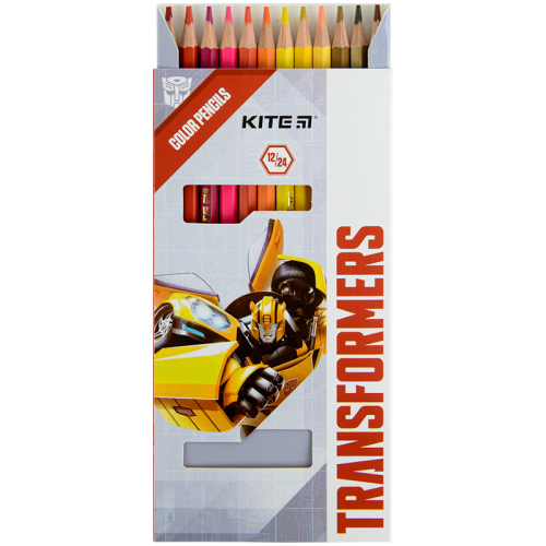 Олівці кольорові двосторонні Kite Transformers TF22-054, 12 шт.