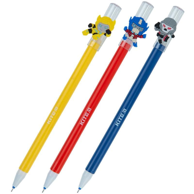Ручка гелева "пиши-стирай" Kite Transformers TF22-352, синя