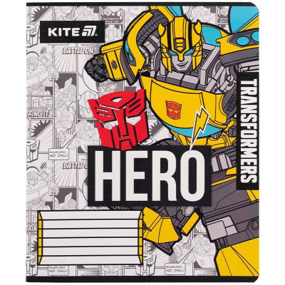 Зошит шкільний Kite Transformers TF25-232, 12 аркушів, клітинка