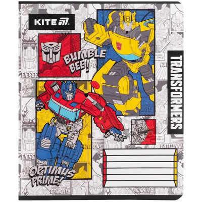 Зошит шкільний Kite Transformers TF25-232, 12 аркушів, клітинка