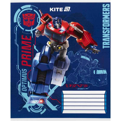 Зошит шкільний Kite Transformers TF25-235, 12 аркушів, коса лінія
