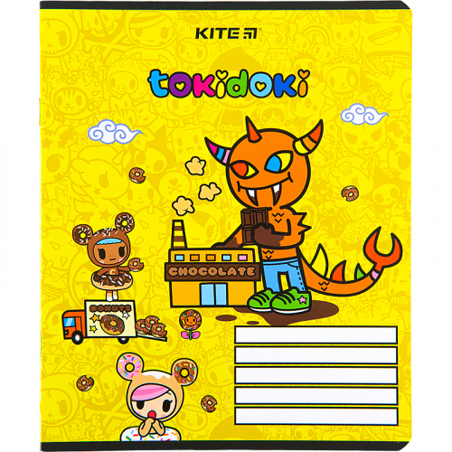 Тетрадь школьная Kite tokidoki TK22-232, 12 листов, клетка