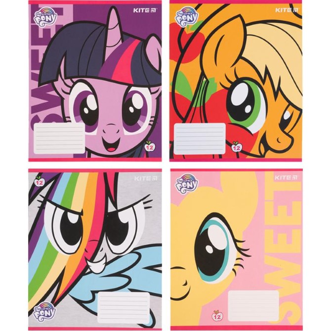 Набор Тетрадей школьных Kite My Little Pony LP21-232+LP21-235, 12лист, 8шт