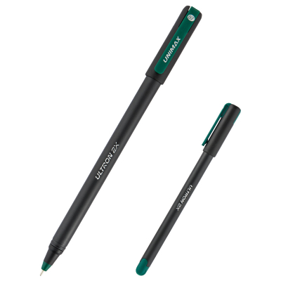 Ручка шариковая Unimax Ultron-2x зеленая ux-146-04, 0.7мм