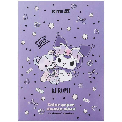 Бумага цветная двусторонняя Kite Kuromi HK24-250-2, А4