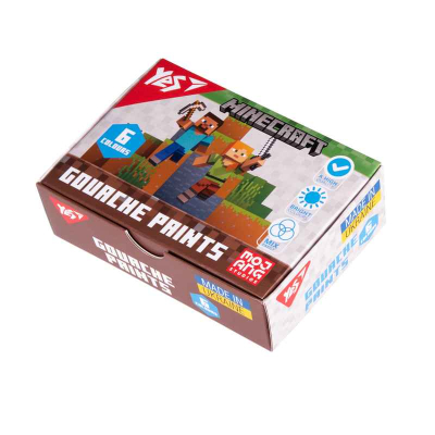 Фарби гуашеві Yes Minecraft 230405, 6 кольорів