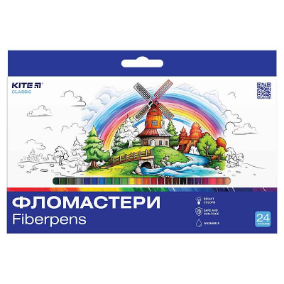 Фломастеры Kite Classic K-456, 24 цвета
