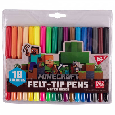 Фломастеры Yes Minecraft 650549, 18 цветов