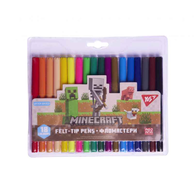Фломастеры Yes Minecraft 650569, 18 цветов