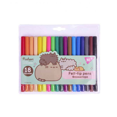 Фломастеры Yes Pusheen 650570, 18 цветов