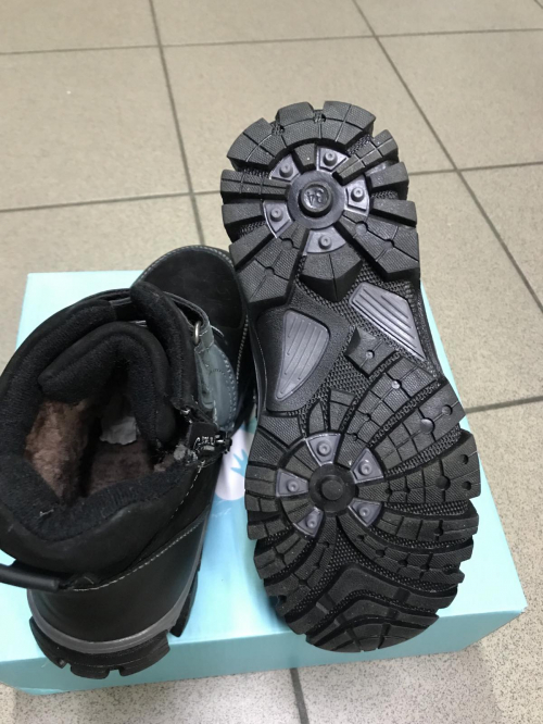 Зимові шкіряні черевики з хутром ТМ BI&KI