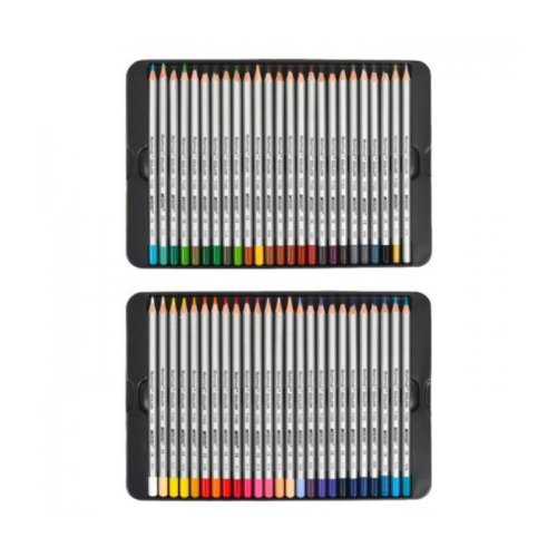 Карандаши цветные "Raffine" Marko 7100-50TN, 50 цветов в металлическом пенале.
