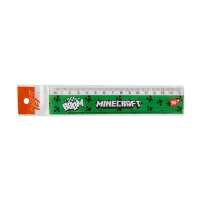 Лінійка Yes Minecraft 370680, 15 см