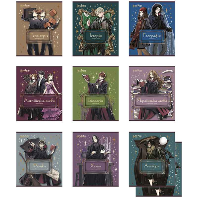 Набір зошитів предметних Kite Harry Potter HP25-240-1-9, 48+24 аркушів, 10 шт