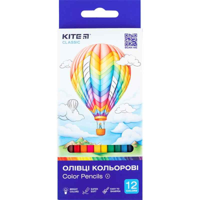 Карандаши цветные Kite Classic K-051, 12 шт.