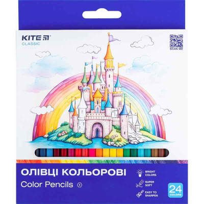 Карандаши цветные Kite Classic K-055, 24 шт.