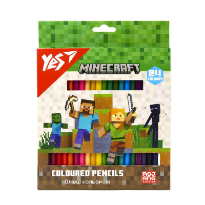 Карандаши цветные Yes Minecraft 290770, 24 цвета
