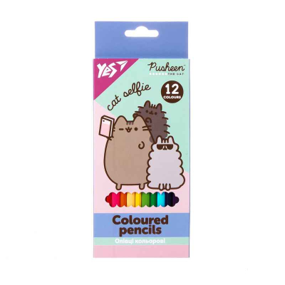 Олівці кольорові Yes Pusheen 290761, 12 кол.