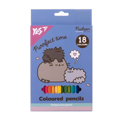 Олівці кольорові Yes Pusheen 290766, 18 кол.