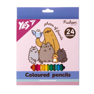 Олівці кольорові Yes Pusheen 290771, 24 кол