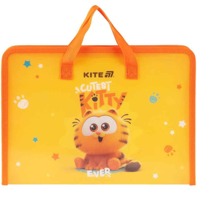 Папка-портфель на блискавці Kite Garfield GF25-202, 1 відділення, A4