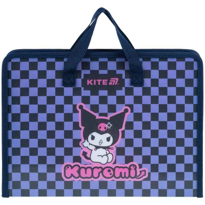 Папка-портфель на молнии Kite Kuromi HK25-202-2, 1 отделение, A4