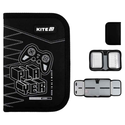 Пенал шкільний Kite Player K25-622-6 без наповнення,1 відділення, 2 відворота