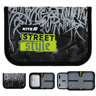 Пенал шкільний Kite Street Style K25-621-6 без наповнення,1 відділення, 1 відворот