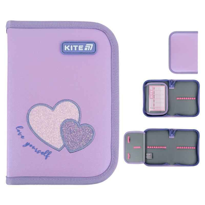 Пенал шкільний Kite Sweetheart K25-621-1 без наповнення,1 відділення, 1 відворот