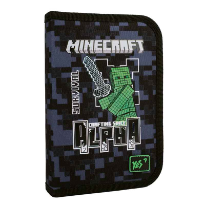Пенал шкільний Yes Minecraft Alpha HP-02, 533655 одинарний без клапана