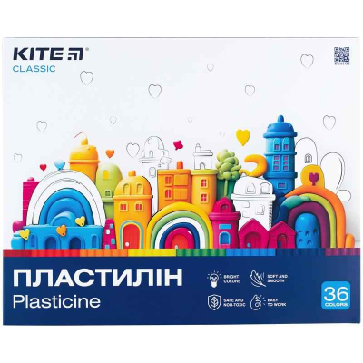 Пластилин Kite Classic K-078, 36 цветов, 720 г