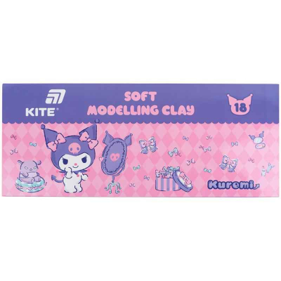 Пластилин Kite Kuromi HK24-085, 18 цветов, 360 г