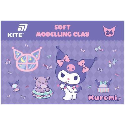 Пластилин Kite Kuromi HK24-089, 24 цветов, 480 г