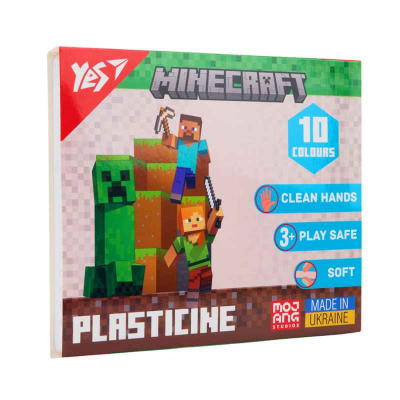 Пластилин Yes Minecraft 540662, 10 цветов 200 г