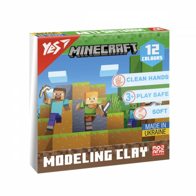 Пластилин Yes Minecraft 540668, 12 цветов 240 г